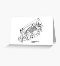 Axonometric of Hacienda in White Greeting Card