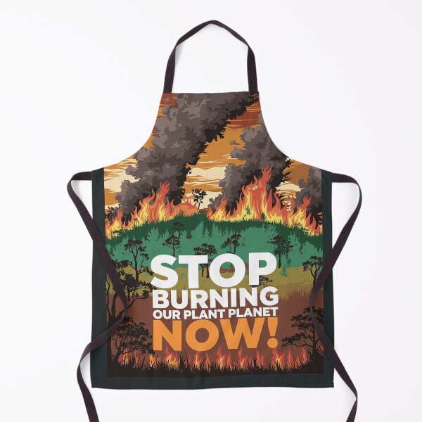 Item preview, "Stop Burning Our Planet" Protest – Amazon Rainforest Illustration designed and sold by paulo silveira.