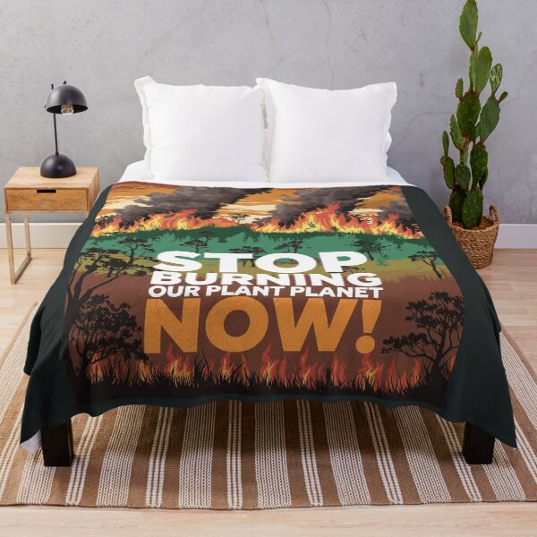 Item preview, "Stop Burning Our Planet" Protest – Amazon Rainforest Illustration designed and sold by paulo silveira.