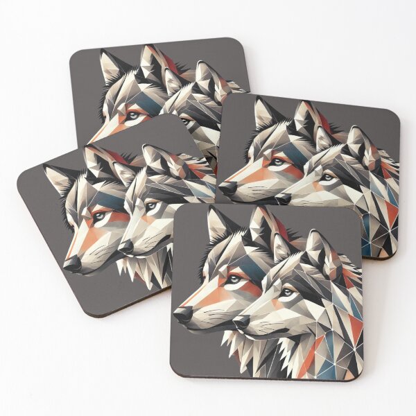 Item preview, Fierce Geometric Wolf in Wild Nature Form designed and sold by kakasik.