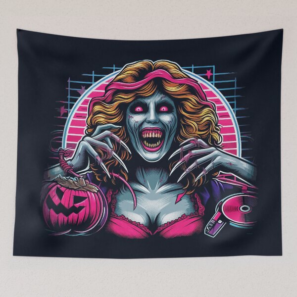 Item preview, Retro VHS Horror Woman designed and sold by PulpVintage.