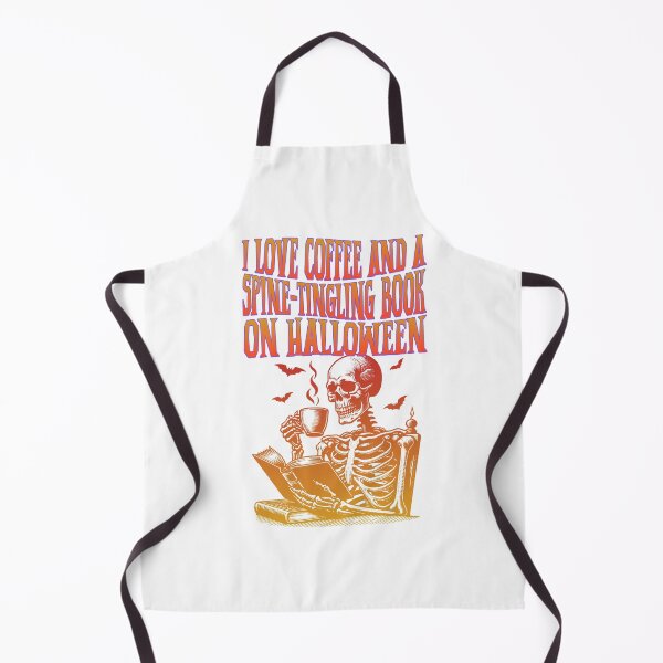 Item preview, Halloween_I Love Coffee and a Spine-Tingling Book on Halloween designed and sold by NuttySqueaky.
