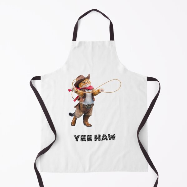 Item preview, cowboy cat with cowboy boots and lasso and YEE HAW designed and sold by GinnyGi.