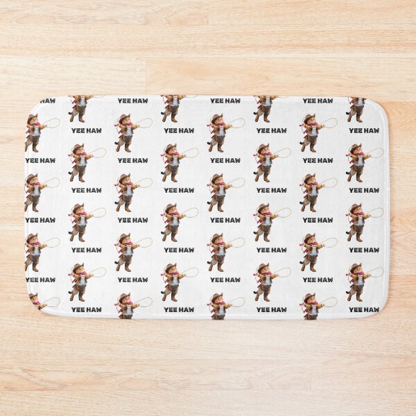 Item preview, cowboy cat with cowboy boots and lasso and YEE HAW designed and sold by GinnyGi.