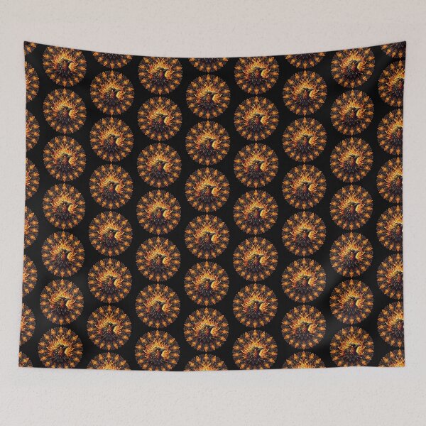 Item preview, Flaming Phoenix Circular Graphic designed and sold by Nostalgia Busters.