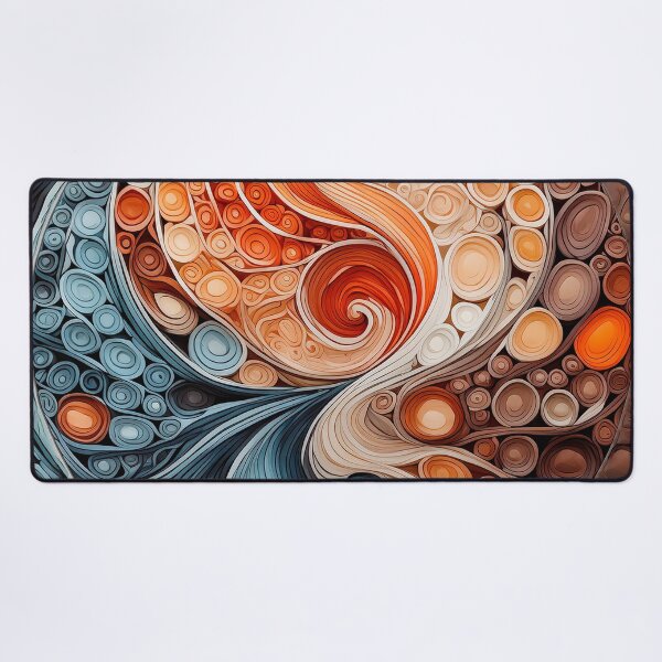 Item preview, Abstract swirls circles and geometric shapes earth tones designed and sold by Mandeville Photography.