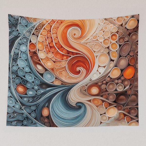 Item preview, Abstract swirls circles and geometric shapes earth tones designed and sold by Mandeville Photography.