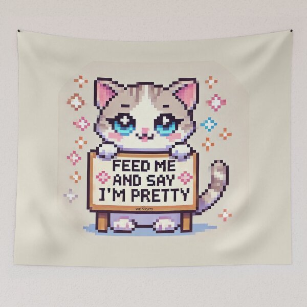 Item preview, Super Cute Kitty Pixel Art  designed and sold by WeLoveCatss.