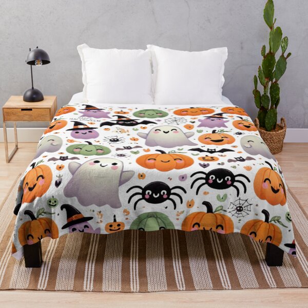 Item preview, Cute Happy Halloween Pattern for Kids with Ghosts, Pumpkins, and Bats designed and sold by kakasik.