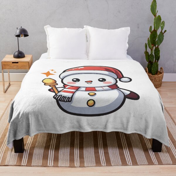Item preview, Christmas Snowman Holding a Golden Staff designed and sold by I3ackSmall.