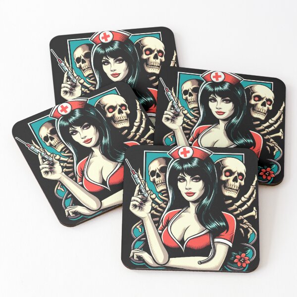Item preview, Retro Horror Nurse designed and sold by PulpVintage.