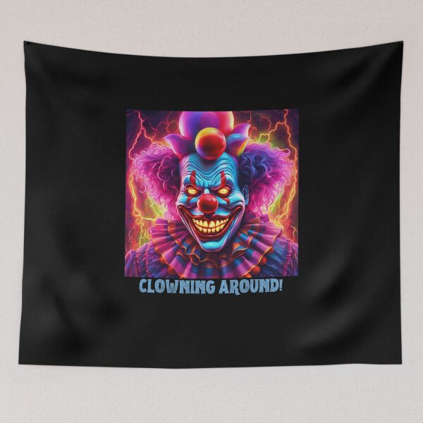 Item preview, Scary retro clown designed and sold by NicMacTees.