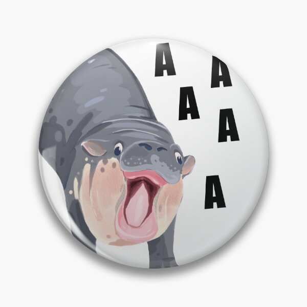 Item preview, Cute Baby Hippo Screaming Meme designed and sold by narwhalwall.