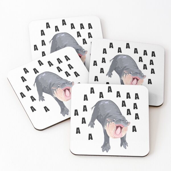 Item preview, Cute Baby Hippo Screaming Meme designed and sold by narwhalwall.