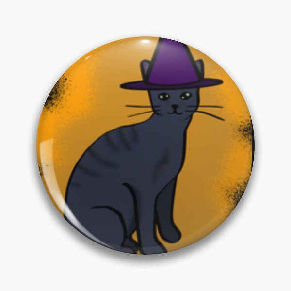 Item preview, Black Witchy Cat - Pumpkin Spice Background! designed and sold by sketcheddesigns.