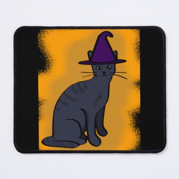 Item preview, Black Witchy Cat - Pumpkin Spice Background! designed and sold by sketcheddesigns.