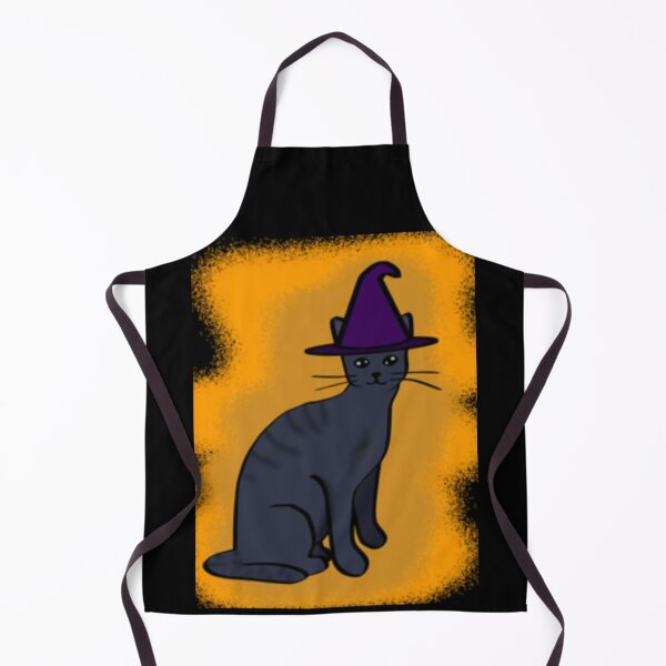Item preview, Black Witchy Cat - Pumpkin Spice Background! designed and sold by sketcheddesigns.