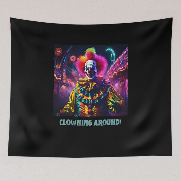 Item preview, Scary retro clown at carnival designed and sold by NicMacTees.