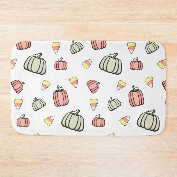 Item preview, Pumpkins and candy corn pattern designed and sold by Fox Swell Media.