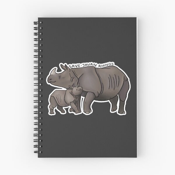 Item preview, Save Javan Rhinos (outline) designed and sold by PinkRhino24.