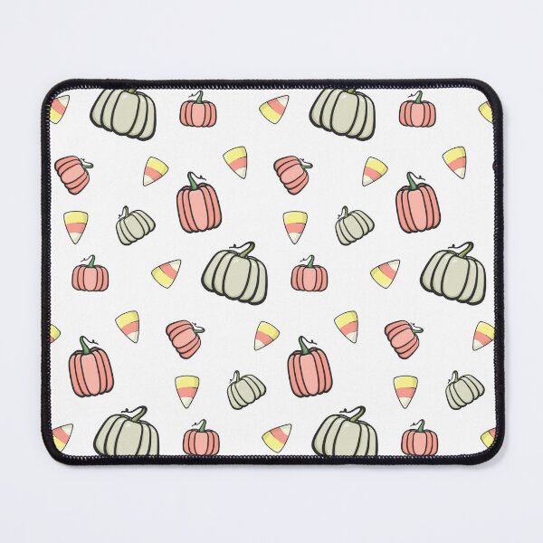 Item preview, Pumpkins and candy corn pattern designed and sold by Fox Swell Media.
