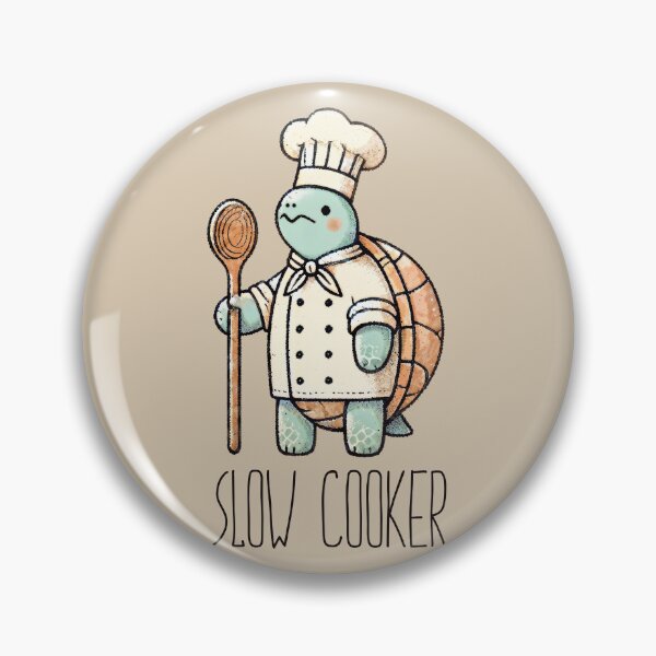 Item preview, Slow Cooker Turtle Chef Pun Design for Cooking Lovers designed and sold by Victor Shadehorn.