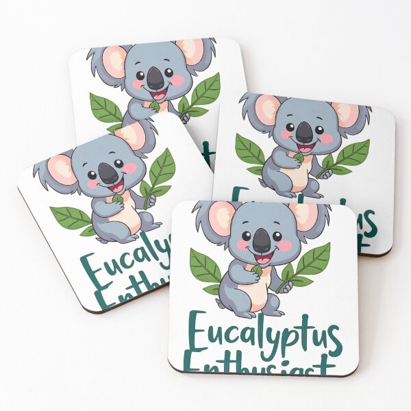 Item preview, Cute Koala Holding Eucalyptus Leaves Cartoon designed and sold by Koalangel.
