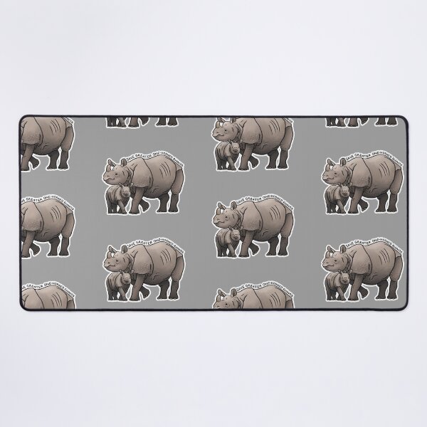 Item preview, Save Greater One-Horned Rhinos (outline) designed and sold by PinkRhino24.