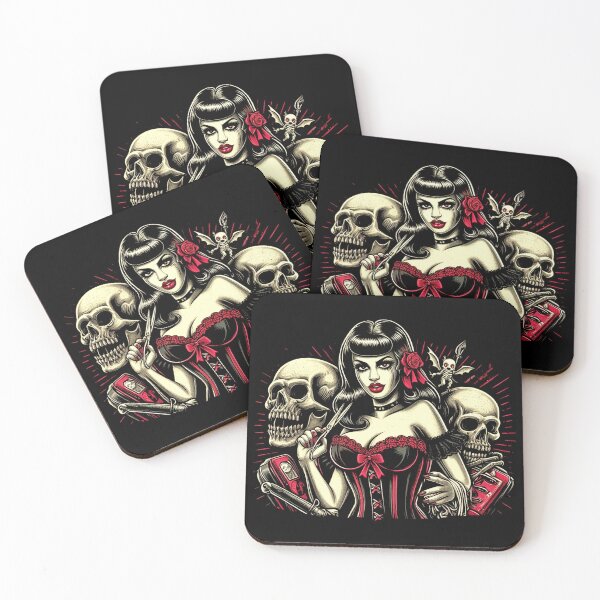 Item preview, Skull Creepy Girl designed and sold by PulpVintage.