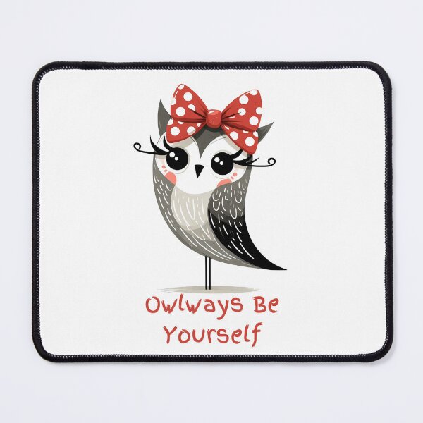 Item preview, Cute Owl Caricature -Owlways be yourself- Polka Dot Minimalist Animal Art designed and sold by BeaverFriends.