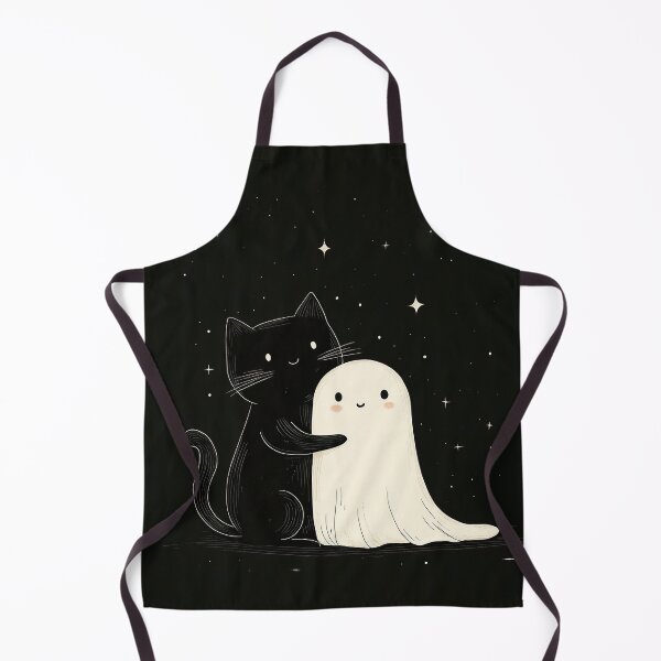 Item preview, Cute Black Cat And Ghost Friendship designed and sold by DreamyLemons.