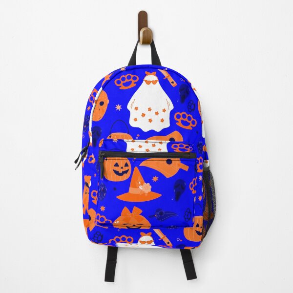 Item preview, cute halloween floral ghost blue orange designed and sold by Gossip Rag.