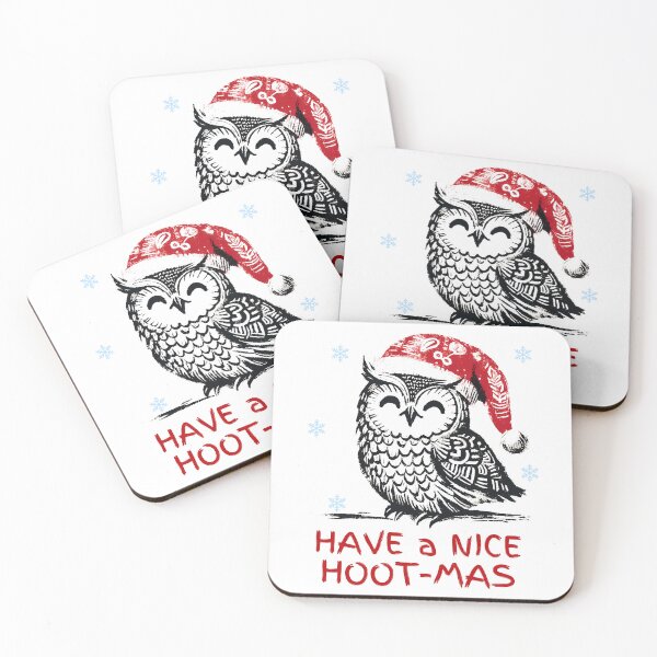 Item preview,  Funny Owl - Have a nice Hoot-Mas - Minimalist Animal Art designed and sold by BeaverFriends.
