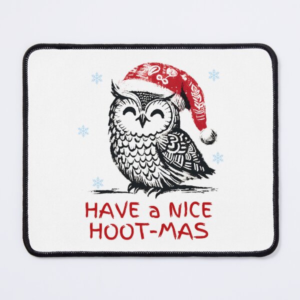 Item preview, Funny Owl - Have a nice Hoot-Mas - Minimalist Animal Art designed and sold by BeaverFriends.