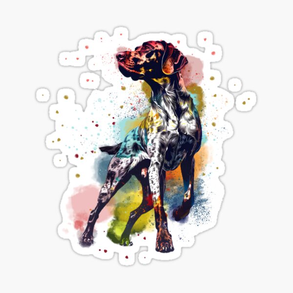 Item preview, German Shorthair Pointer | Colorful Watercolor Design #1 designed and sold by MatsurexDesigns.