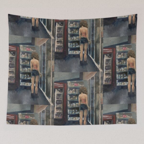 Item preview, Supermarket girl - Oil painting designed and sold by maliafecteau.