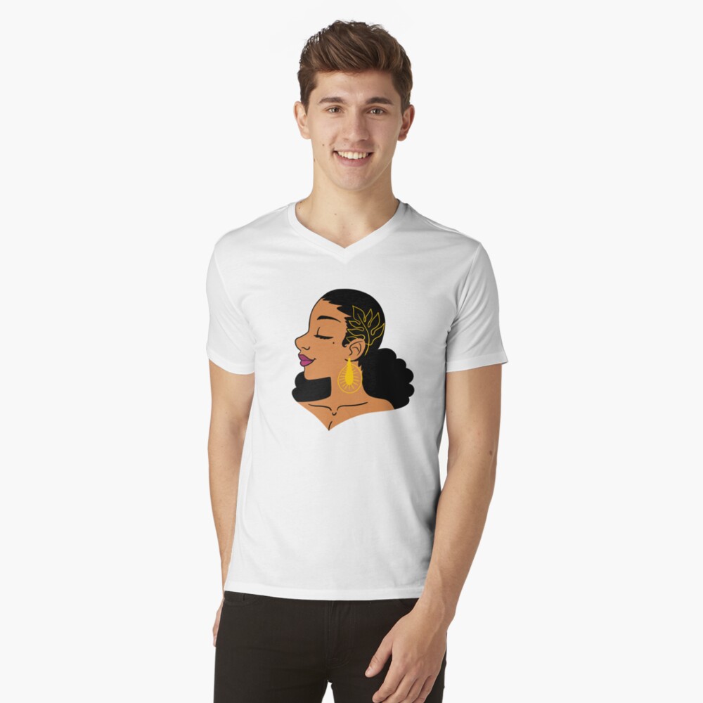 Aperçu de l'œuvre T-shirt col V créée et vendue par vee-madinina.