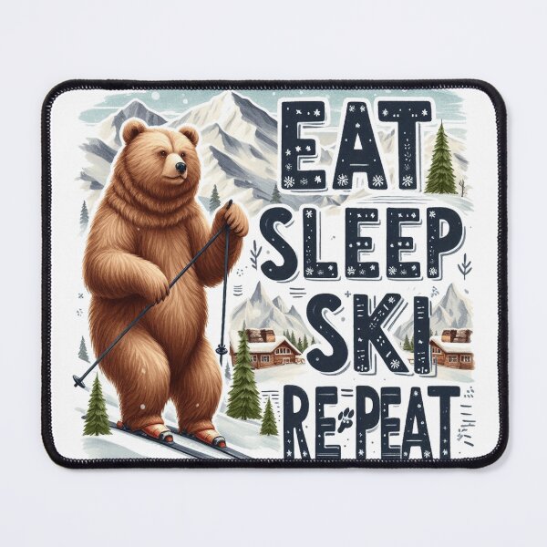 Item preview, Eat Sleep Ski Repeat, Eat Sleep Ski Repeat Bear designed and sold by clintang.