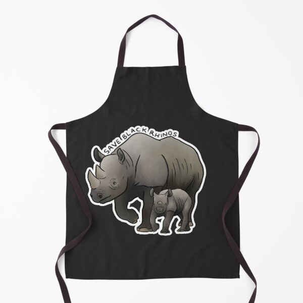 Item preview, Save Black Rhinos (outline) designed and sold by PinkRhino24.