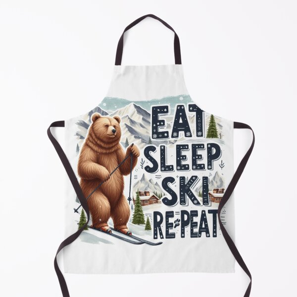Item preview, Eat Sleep Ski Repeat, Eat Sleep Ski Repeat Bear designed and sold by clintang.