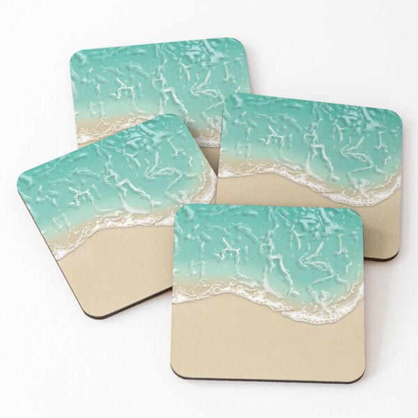 Item preview, Teal wave washing ashore  designed and sold by Fox Swell Media.