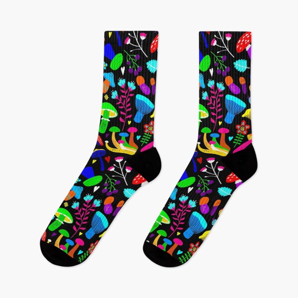 Item preview, psychedelic mushrooms retro floral vibrant  designed and sold by Gossip Rag.
