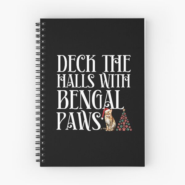 Item preview, Deck The Halls With Bengal Paws - Bengal Cat Christmas designed and sold by ChaosReigns91.