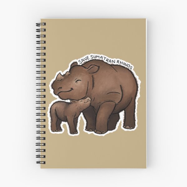 Item preview, Save Sumatran Rhinos  (outline) designed and sold by PinkRhino24.