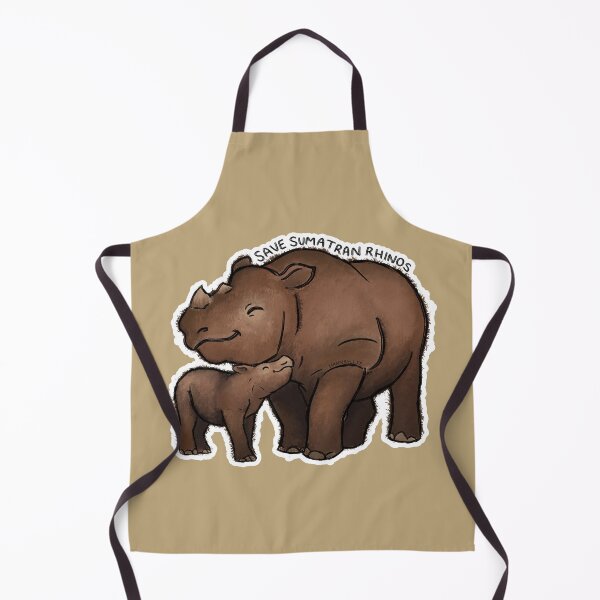 Item preview, Save Sumatran Rhinos  (outline) designed and sold by PinkRhino24.