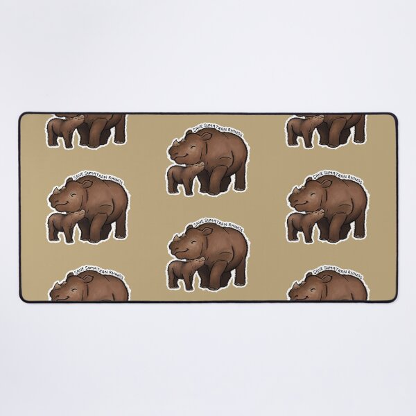 Item preview, Save Sumatran Rhinos  (outline) designed and sold by PinkRhino24.
