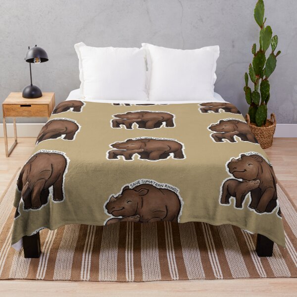 Item preview, Save Sumatran Rhinos (outline) designed and sold by PinkRhino24.