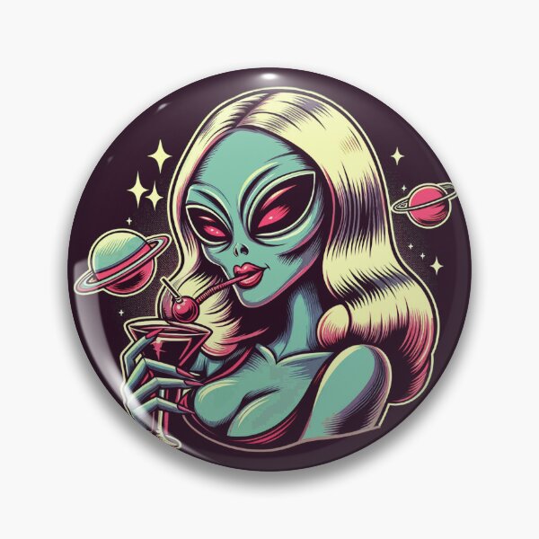 Item preview, Hot Alien Pin-up designed and sold by PulpVintage.