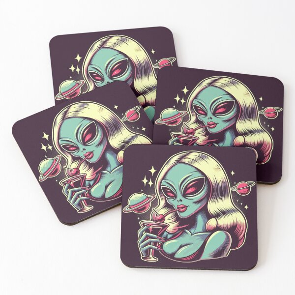 Item preview, Hot Alien Pin-up designed and sold by PulpVintage.