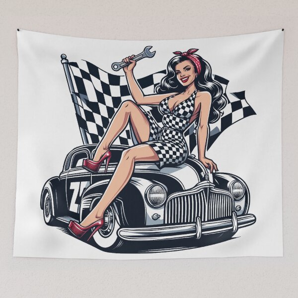 Item preview, Hot Rod Pin-up designed and sold by PulpVintage.